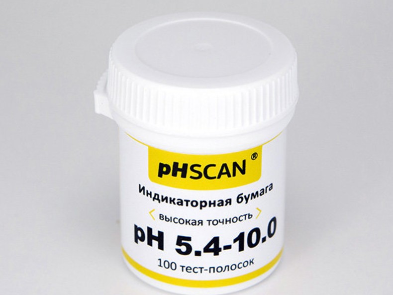 Индикаторная (лакмусовая) бумага pHSCAN 5.4-10.0 + шкала с шагом 0.1-0.4